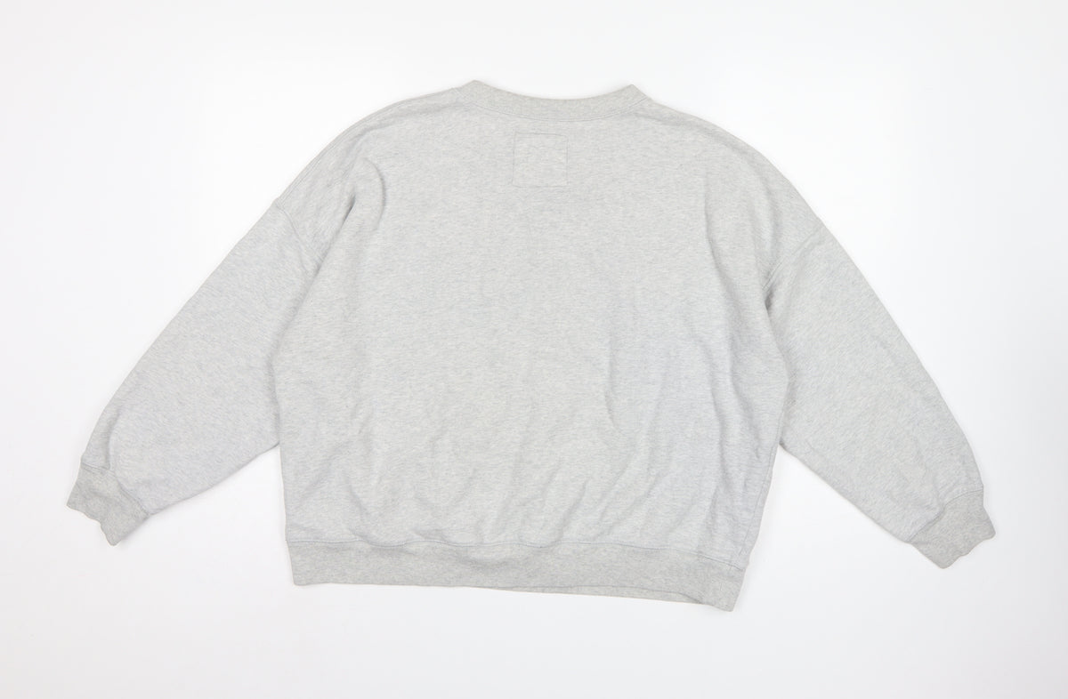 American Eagle Women’s Grey L Pullover Sweatshirt College Graphic