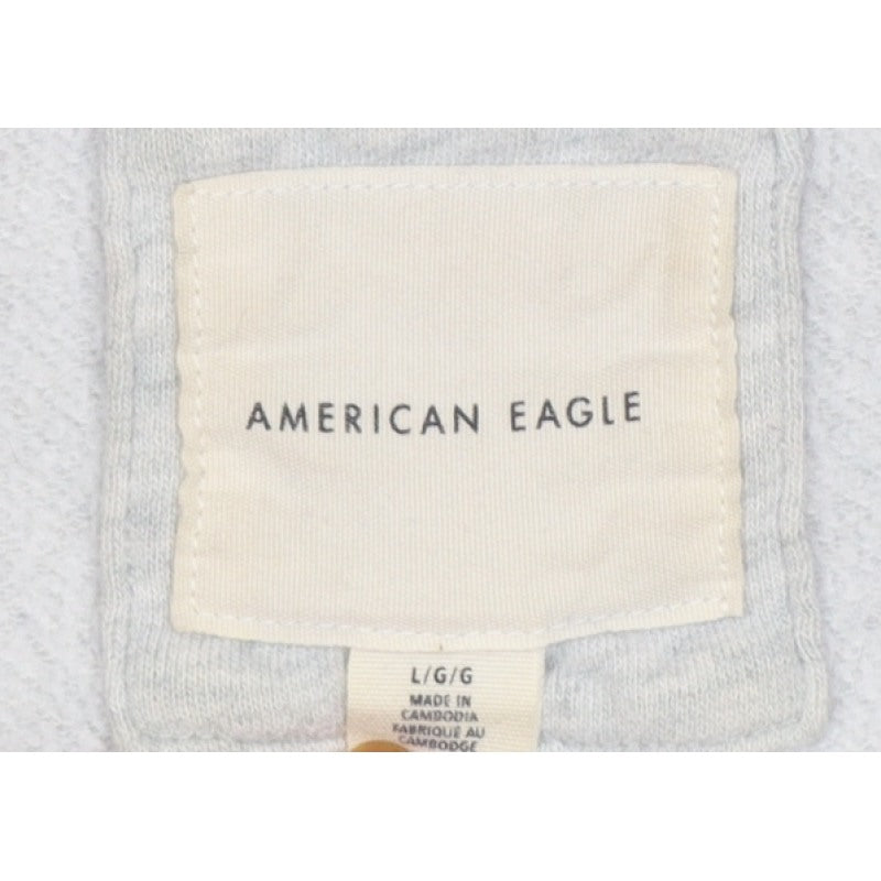 American Eagle Women’s Grey L Pullover Sweatshirt College Graphic