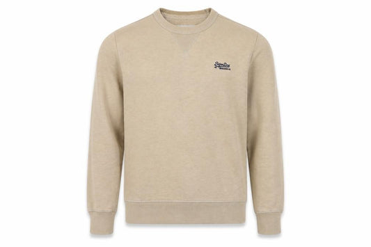 Superdry Men’s Beige L Logo Crew Neck Pullover Sweatshirt