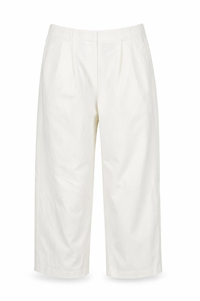 M&S Womens Ivory Size 16 Short Tailored Pleated Work Trousers
