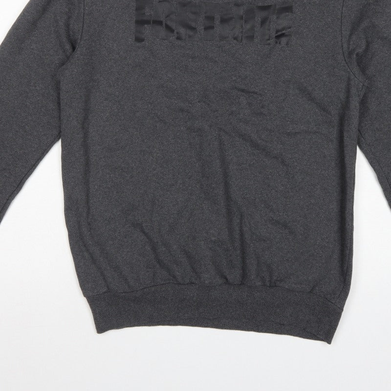 Fortnite Teens Grey Logo Graphic Crew Neck Pullover Sweatshirt L