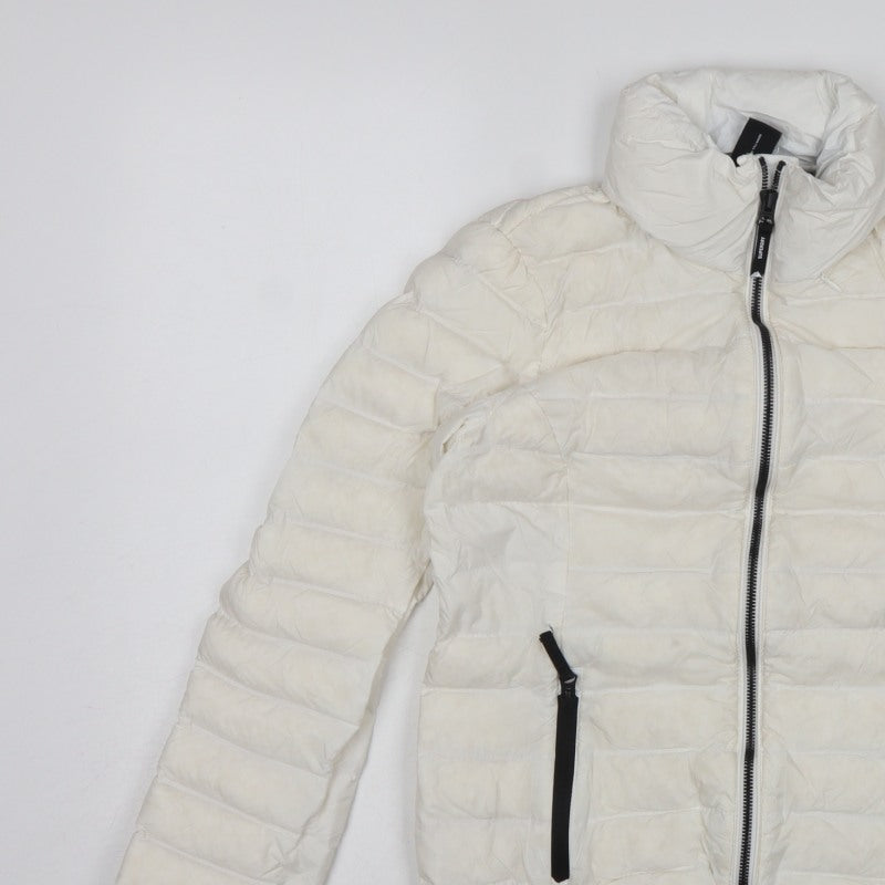 Superdry Women White UK 8 Altitude Puffer Jacket Quilted Zip