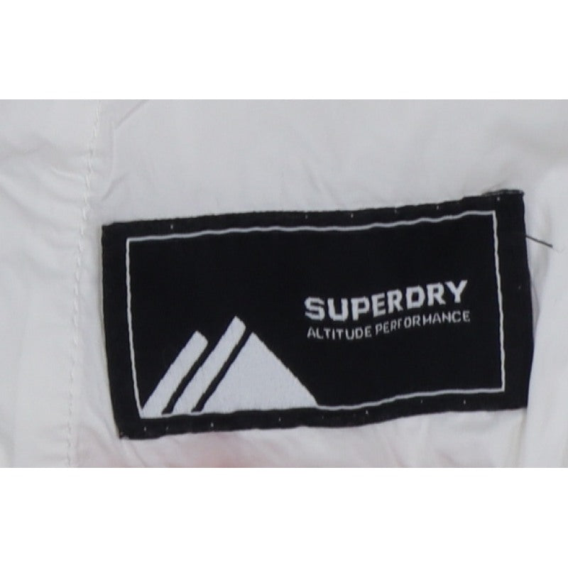 Superdry Women White UK 8 Altitude Puffer Jacket Quilted Zip