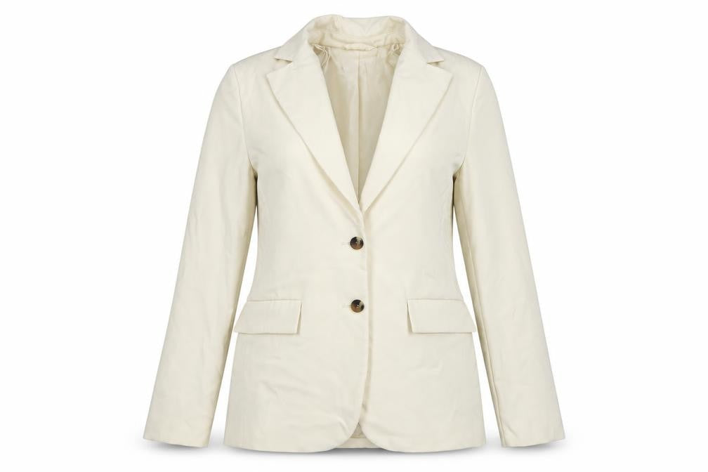 Marks and Spencer Women Ivory UK 6 Tailored 2 Button Blazer Jacket