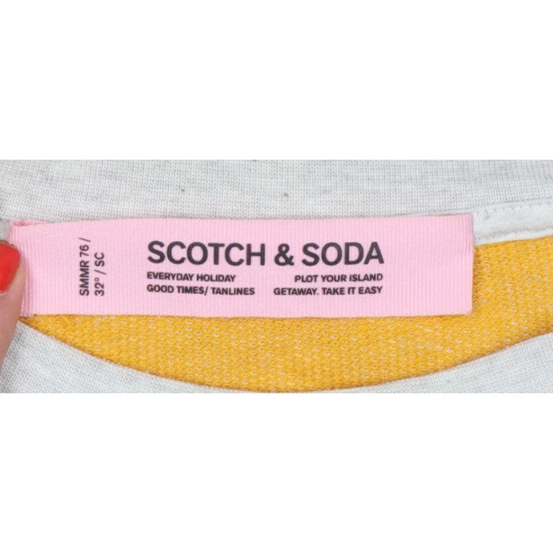 Scotch & Soda Teens Grey Multicoloured Sun Club Print Sweatshirt M