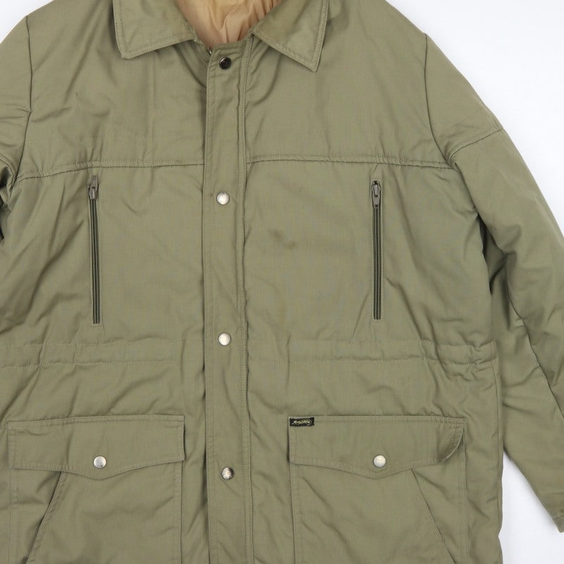 Aquatic Men’s Green L Padded Parka Jacket Full Zip