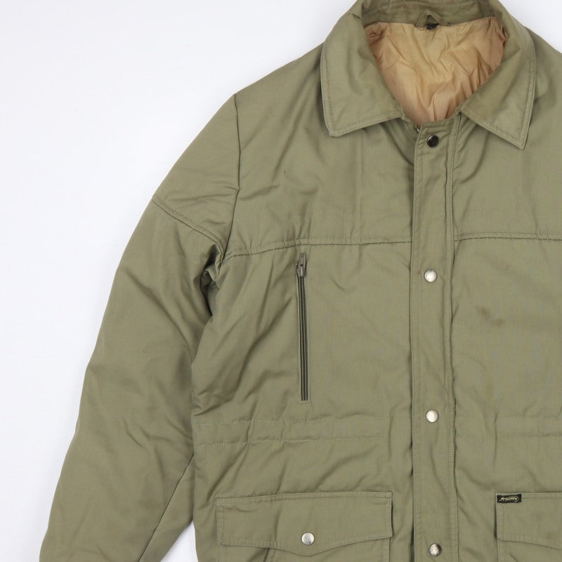 Aquatic Men’s Green L Padded Parka Jacket Full Zip