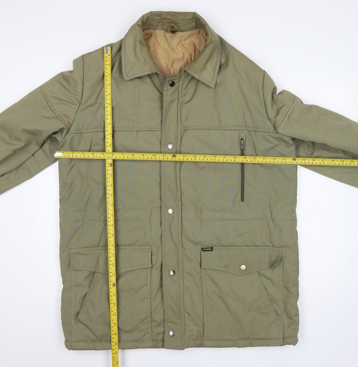 Aquatic Men’s Green L Padded Parka Jacket Full Zip