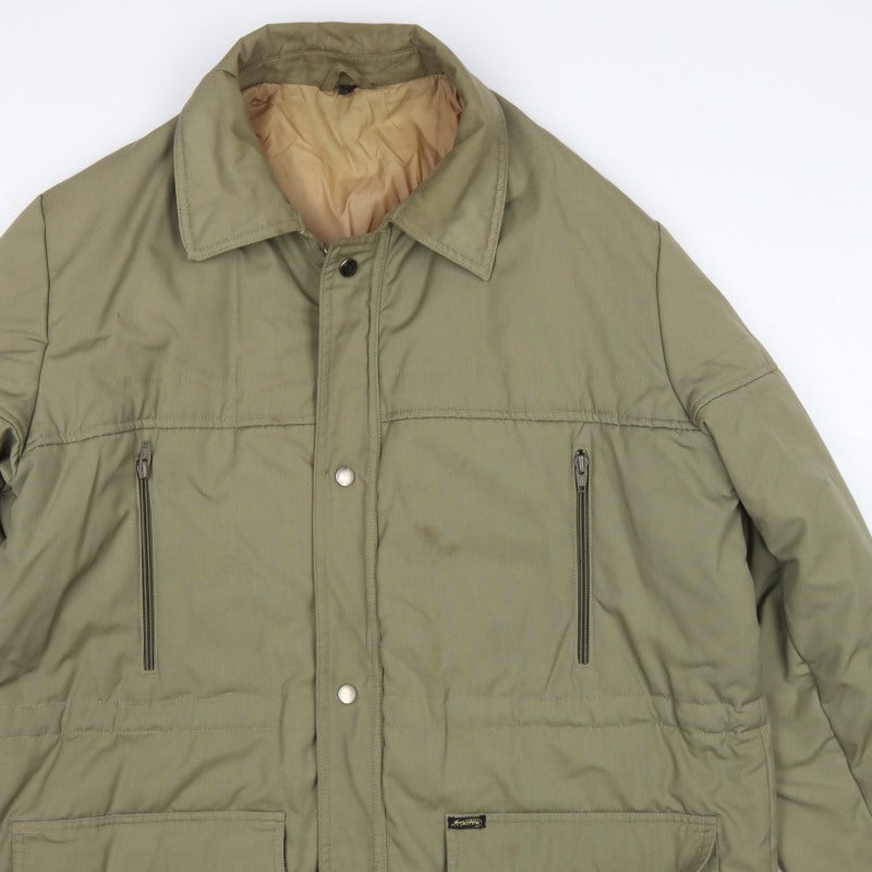 Aquatic Men’s Green L Padded Parka Jacket Full Zip
