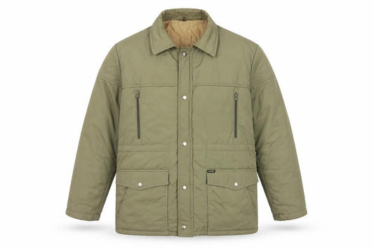 Aquatic Men’s Green L Padded Parka Jacket Full Zip