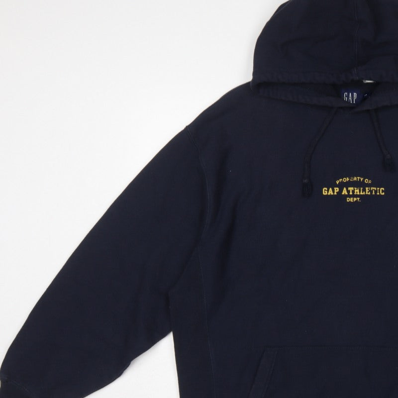 GAP Men’s Blue S Pullover Hoodie Gap Athletic Logo Fleece