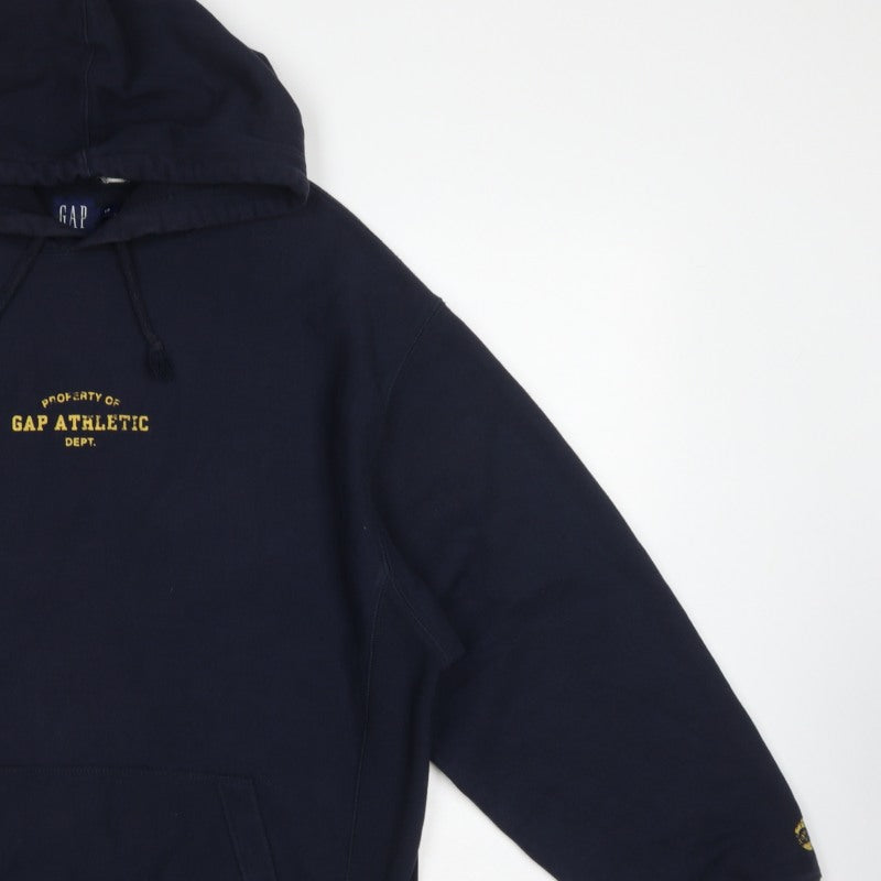 GAP Men’s Blue S Pullover Hoodie Gap Athletic Logo Fleece