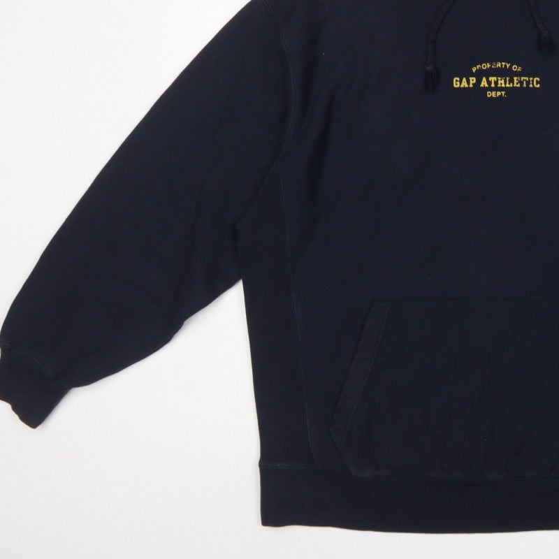 GAP Men’s Blue S Pullover Hoodie Gap Athletic Logo Fleece