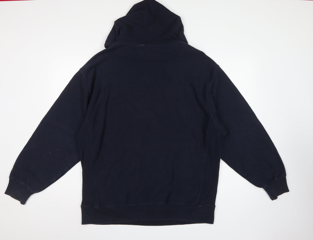 GAP Men’s Blue S Pullover Hoodie Gap Athletic Logo Fleece