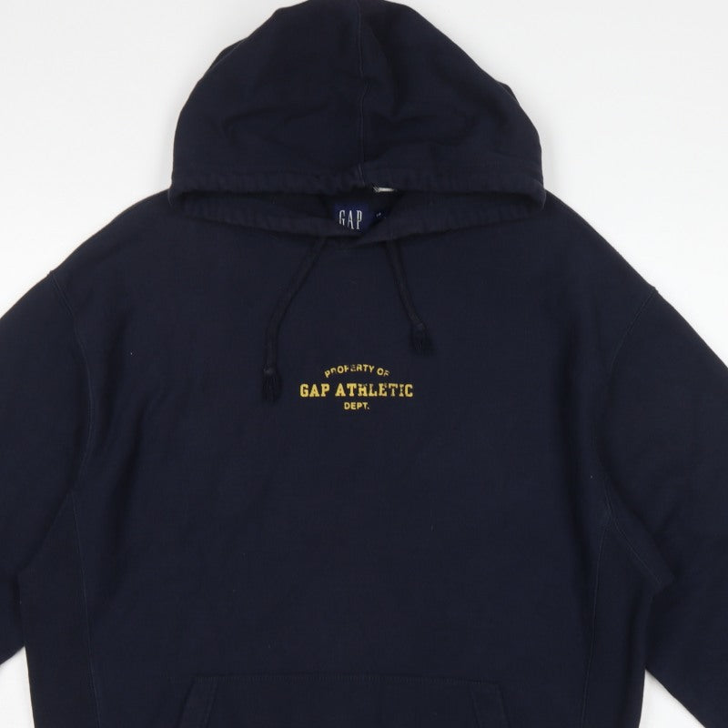 GAP Men’s Blue S Pullover Hoodie Gap Athletic Logo Fleece