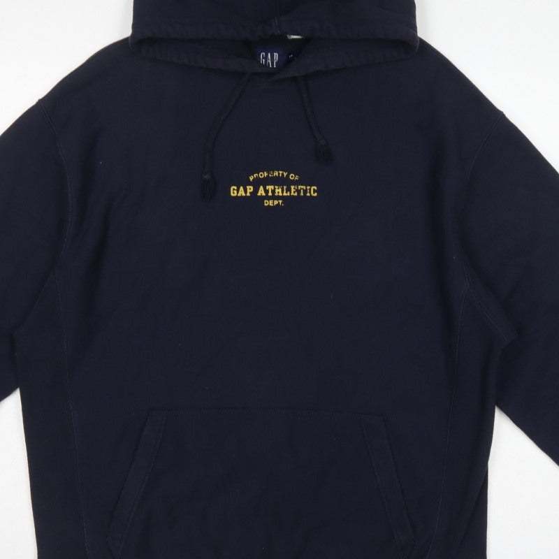 GAP Men’s Blue S Pullover Hoodie Gap Athletic Logo Fleece