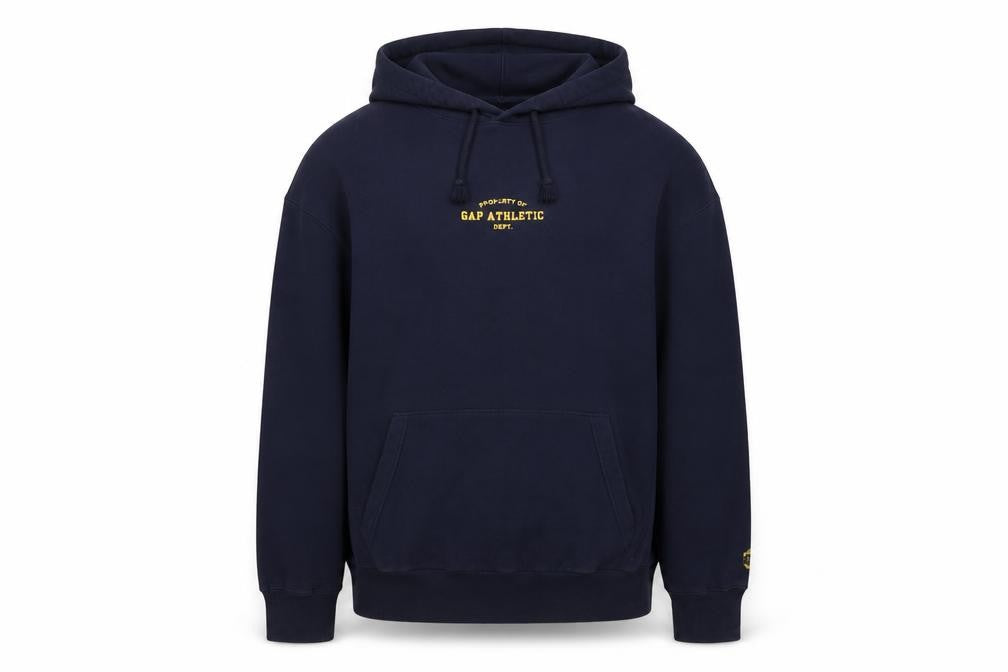GAP Men’s Blue S Pullover Hoodie Gap Athletic Logo Fleece