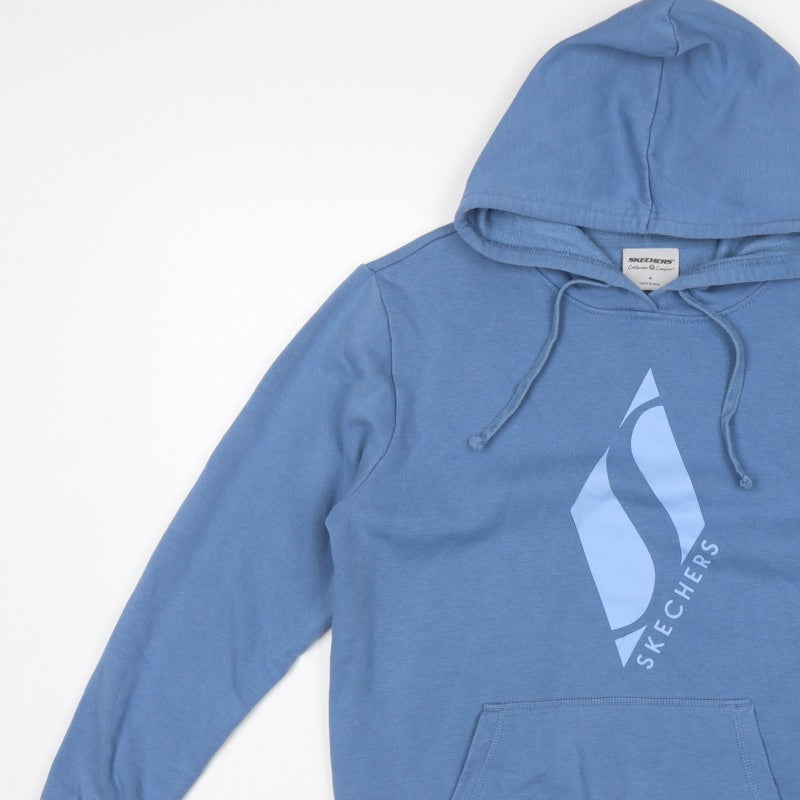 Skechers Men’s Blue M Pullover Hoodie Logo Graphic Pocket