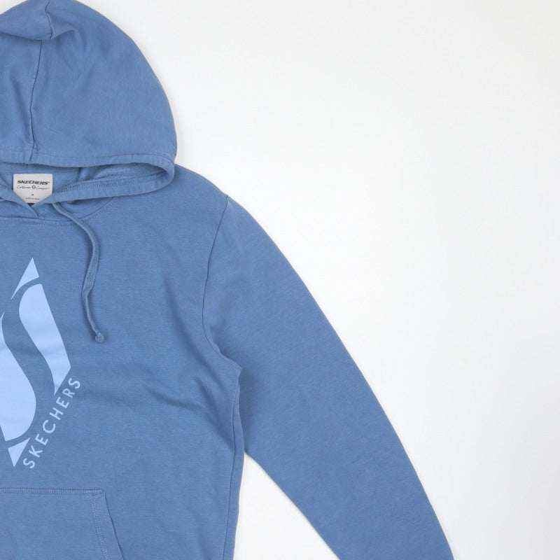 Skechers Men’s Blue M Pullover Hoodie Logo Graphic Pocket