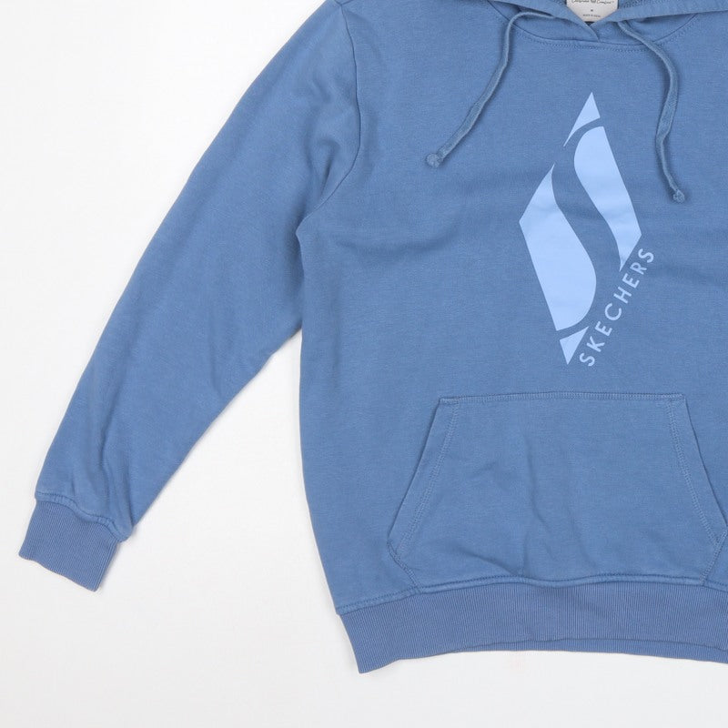 Skechers Men’s Blue M Pullover Hoodie Logo Graphic Pocket