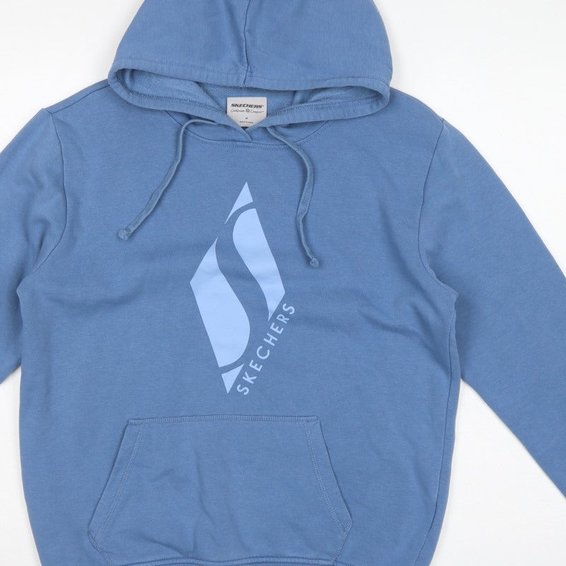Skechers Men’s Blue M Pullover Hoodie Logo Graphic Pocket