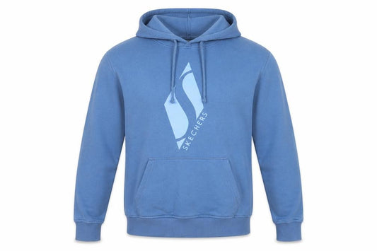 Skechers Men’s Blue M Pullover Hoodie Logo Graphic Pocket
