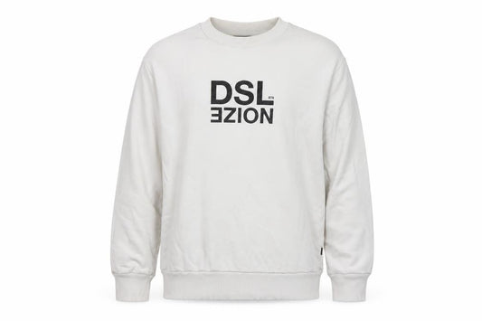 Diesel Men’s Ivory S Pullover Crew Neck Graphic Sweatshirt