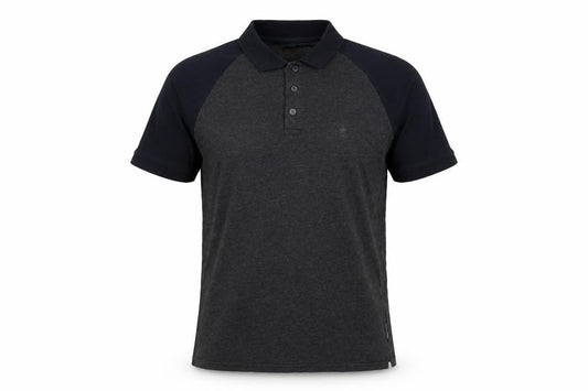 French Connection Men’s Grey Navy Colourblock Logo Polo Shirt S