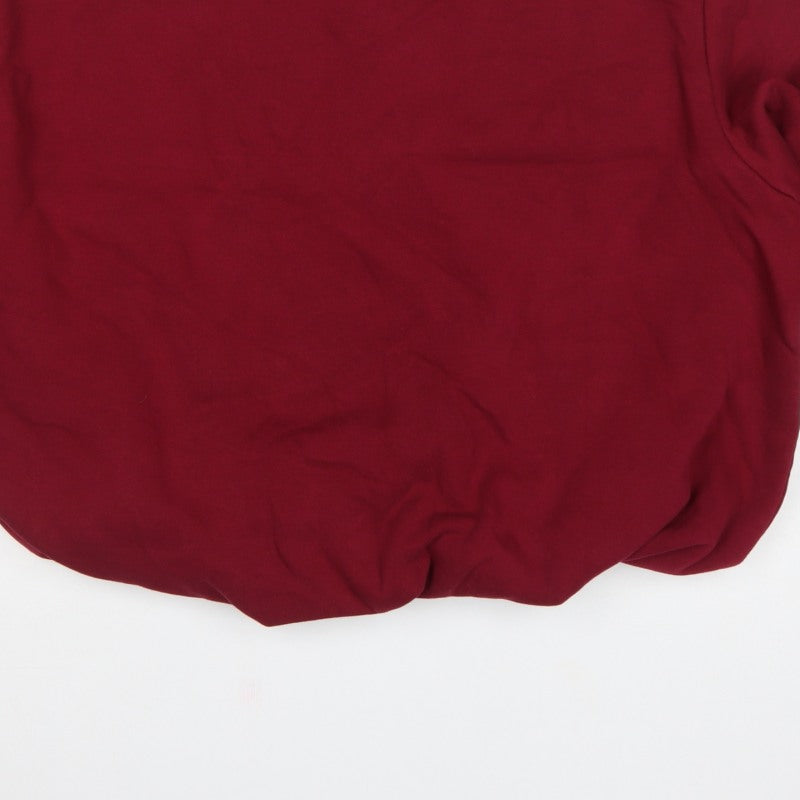 ASOS DESIGN Women Red M UK 12-14 Balloon Sleeve Pullover Sweatshirt