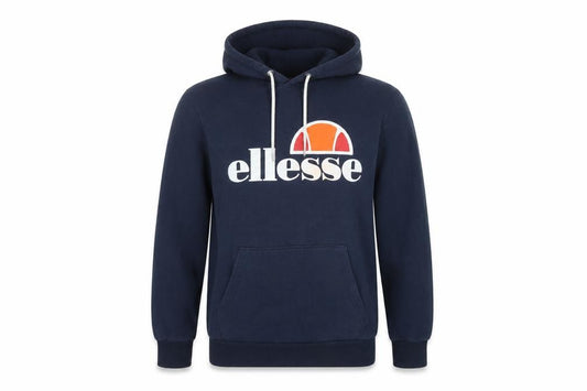 Ellesse Men’s Blue L Pullover Logo Graphic Hoodie