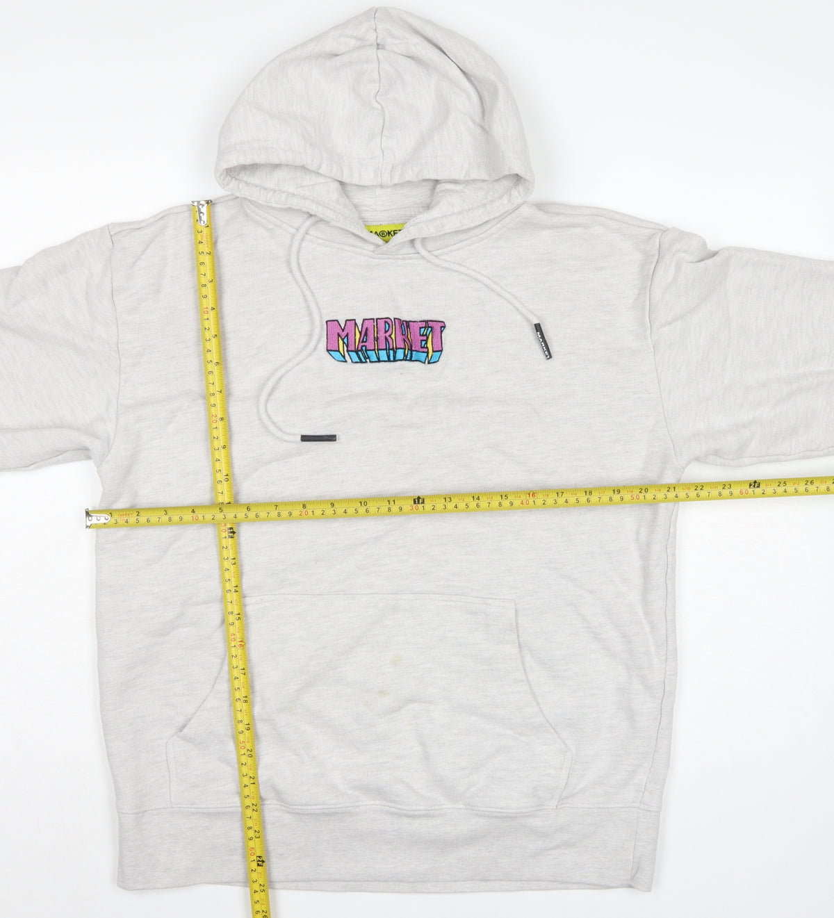 Market Smiley Unisex Grey L Pullover Hoodie Bunny Graphic Cotton