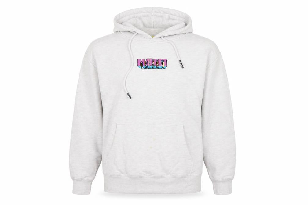 Market Smiley Unisex Grey L Pullover Hoodie Bunny Graphic Cotton