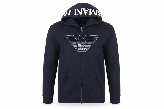 Armani Jeans Men’s Blue 2XL Full Zip Logo Hoodie