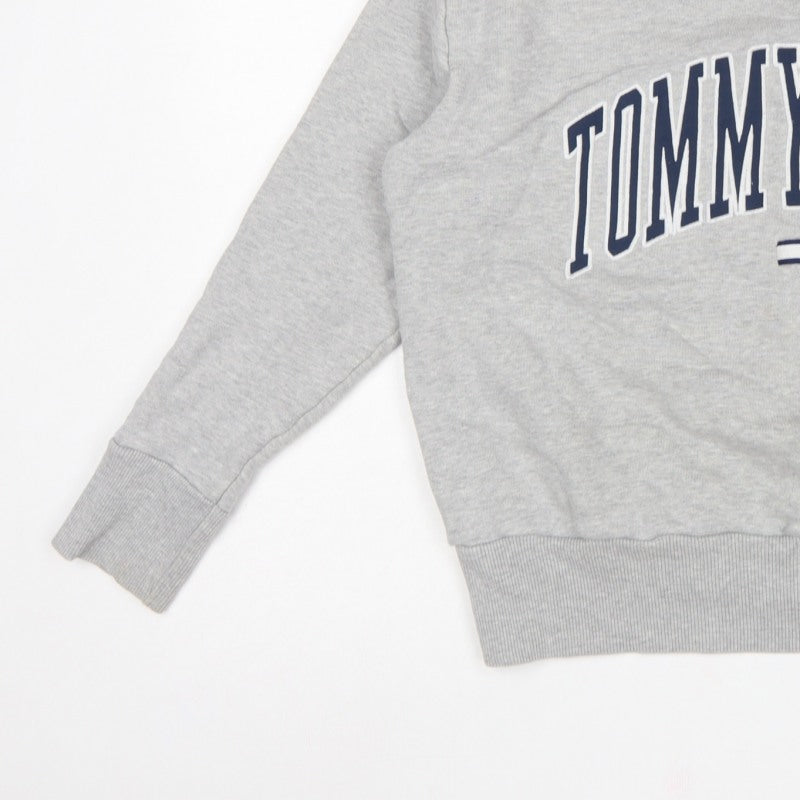 Tommy Jeans Women’s Grey M Pullover Sweatshirt Logo Crew Neck
