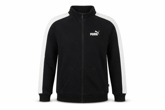 Puma Boys Black White Full Zip Sweatshirt 11-12 Years Logo Track Top