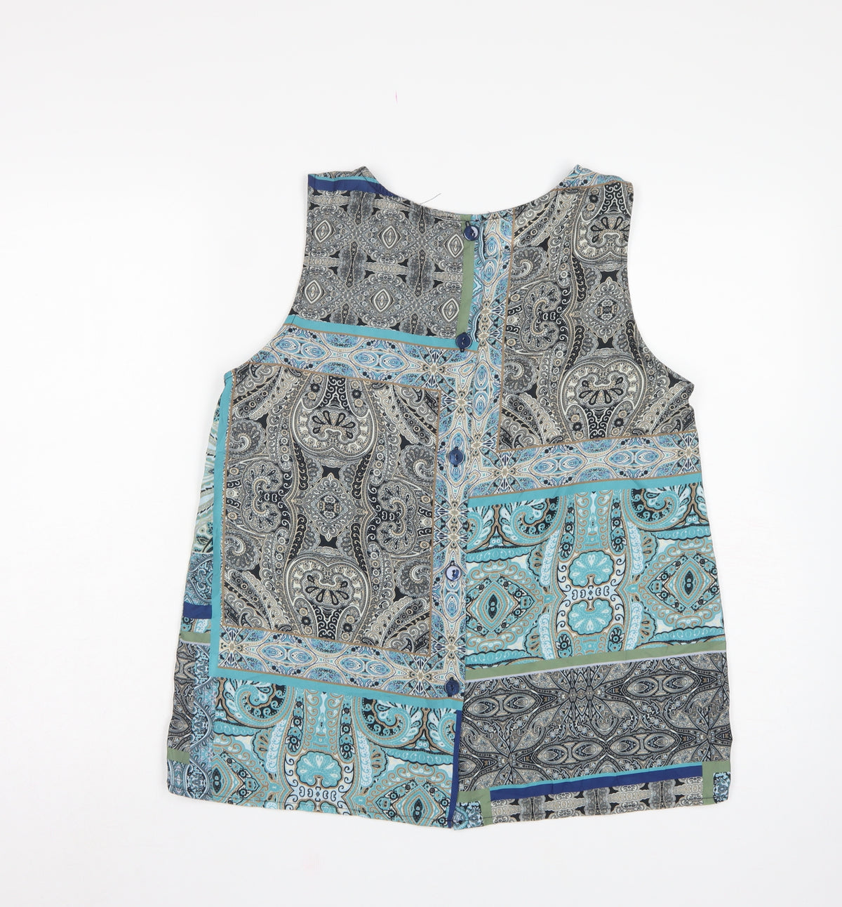 Cynthia Rowley Women Multicoloured UK 6 Paisley Sleeveless Basic Blouse