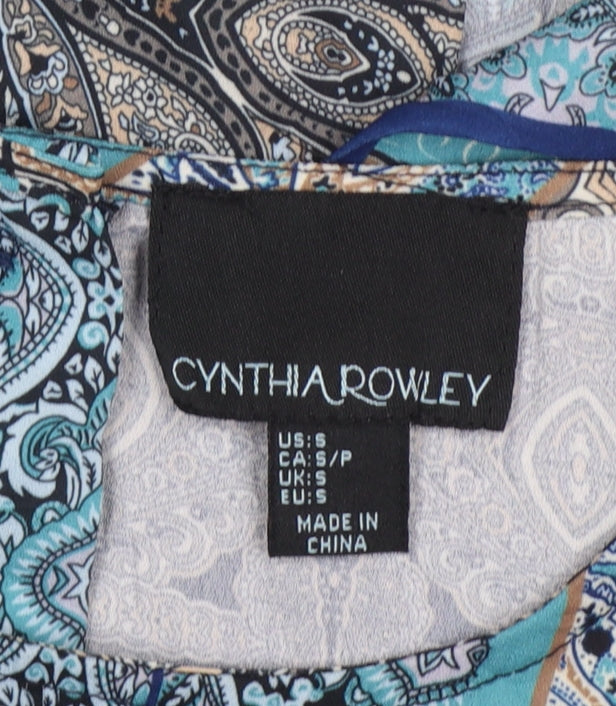 Cynthia Rowley Women Multicoloured UK 6 Paisley Sleeveless Basic Blouse