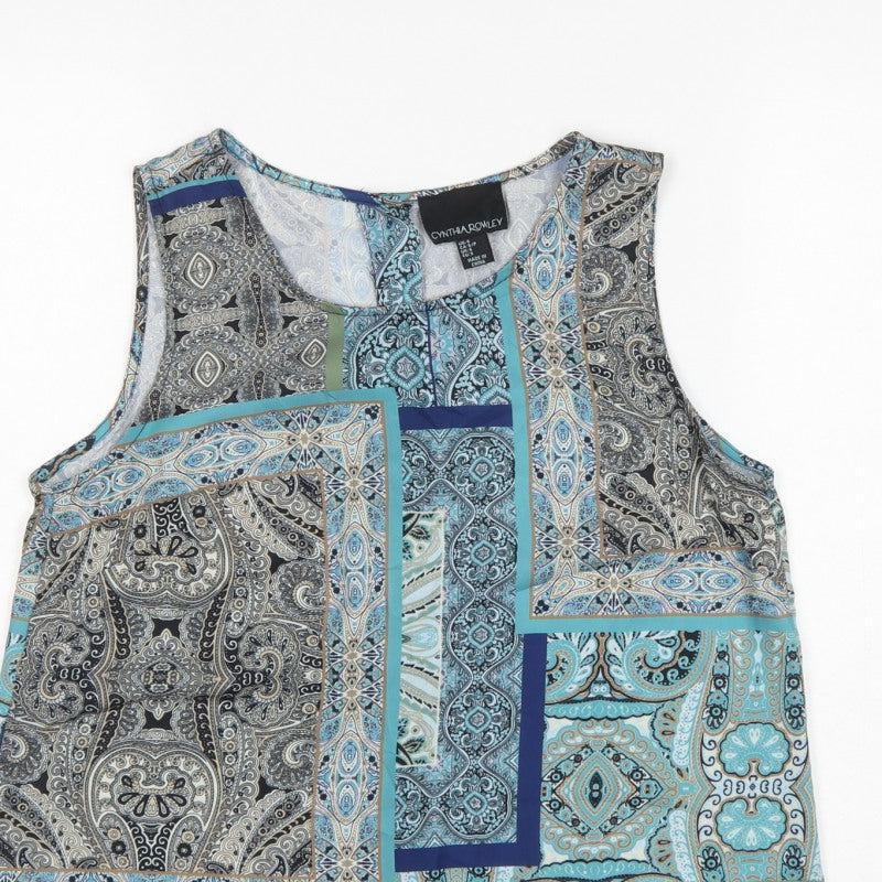 Cynthia Rowley Women Multicoloured UK 6 Paisley Sleeveless Basic Blouse