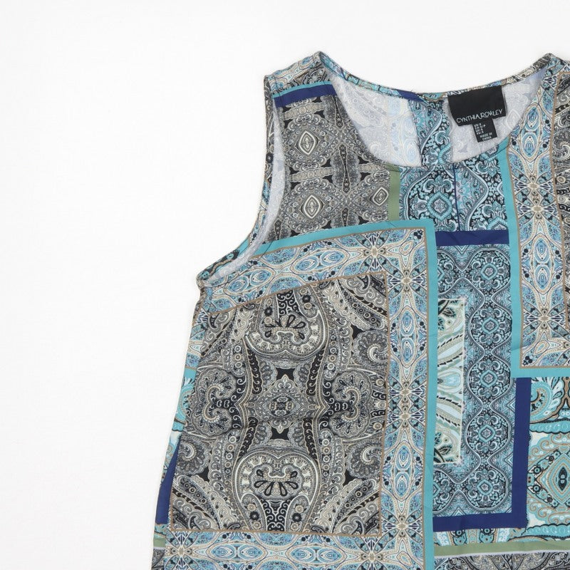 Cynthia Rowley Women Multicoloured UK 6 Paisley Sleeveless Basic Blouse