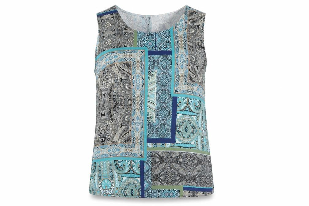 Cynthia Rowley Women Multicoloured UK 6 Paisley Sleeveless Basic Blouse