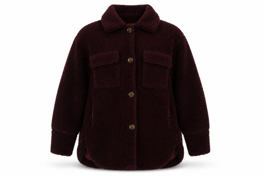Missguided Women Brown Teddy Fleece Mid-Length Button Coat UK 8