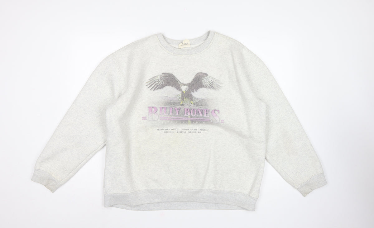 Billy Bones Club Women’s Grey XL Eagle Graphic Pullover Sweatshirt