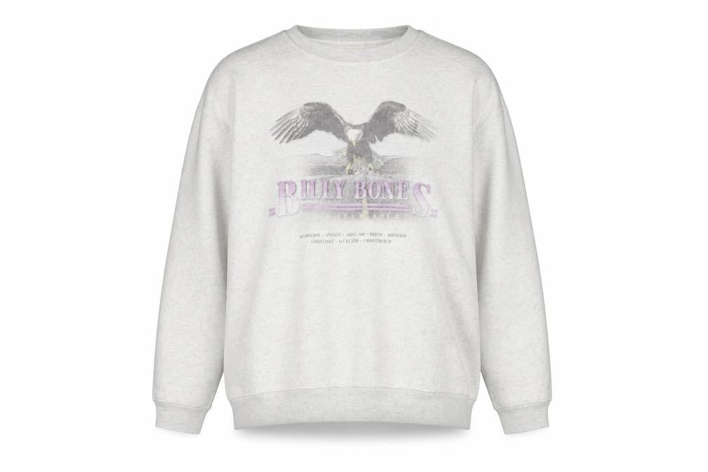Billy Bones Club Women’s Grey XL Eagle Graphic Pullover Sweatshirt
