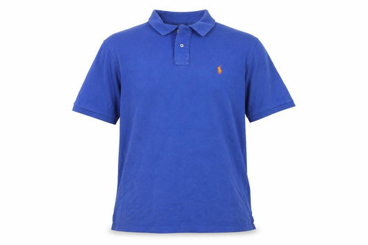 Polo Ralph Lauren Men Blue XL Classic Fit Cotton Logo Polo Shirt