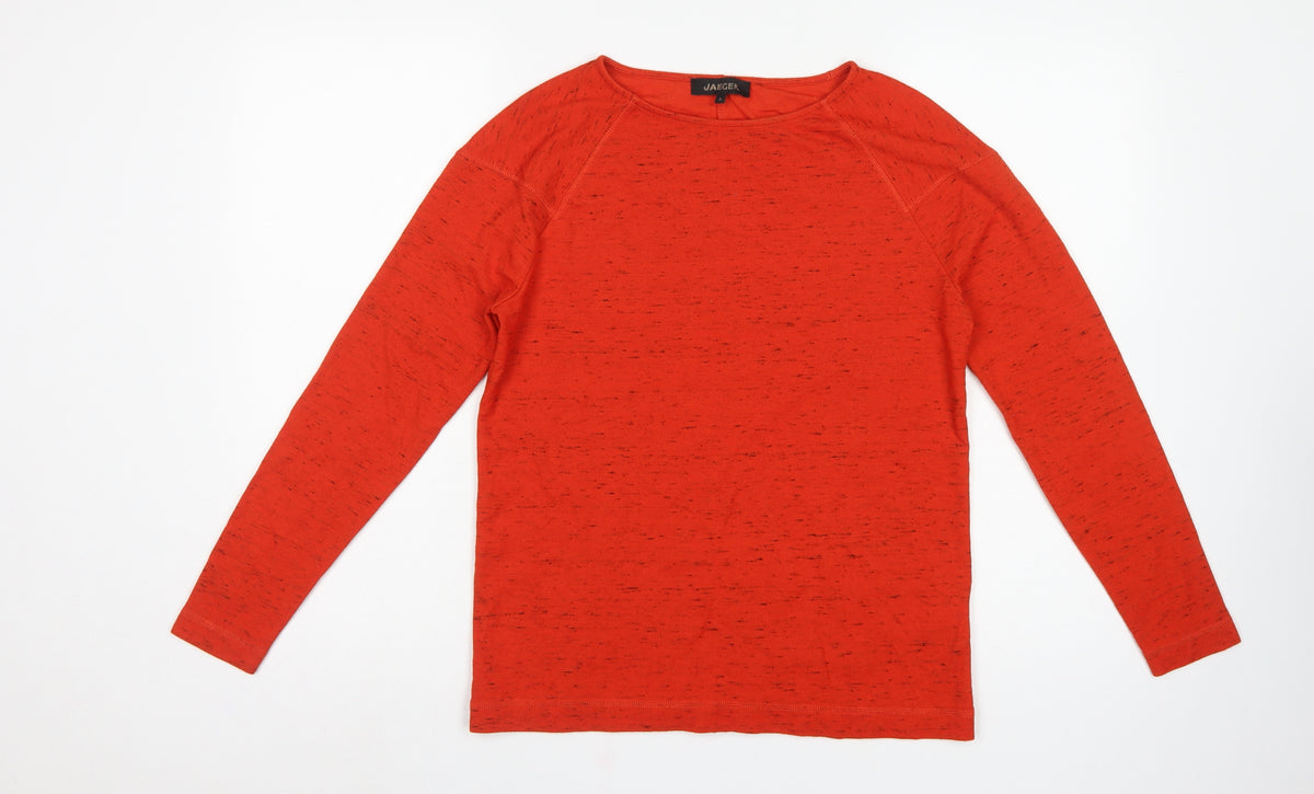 Jaeger Women’s Red S Basic Long Sleeve Raglan Jersey T-Shirt
