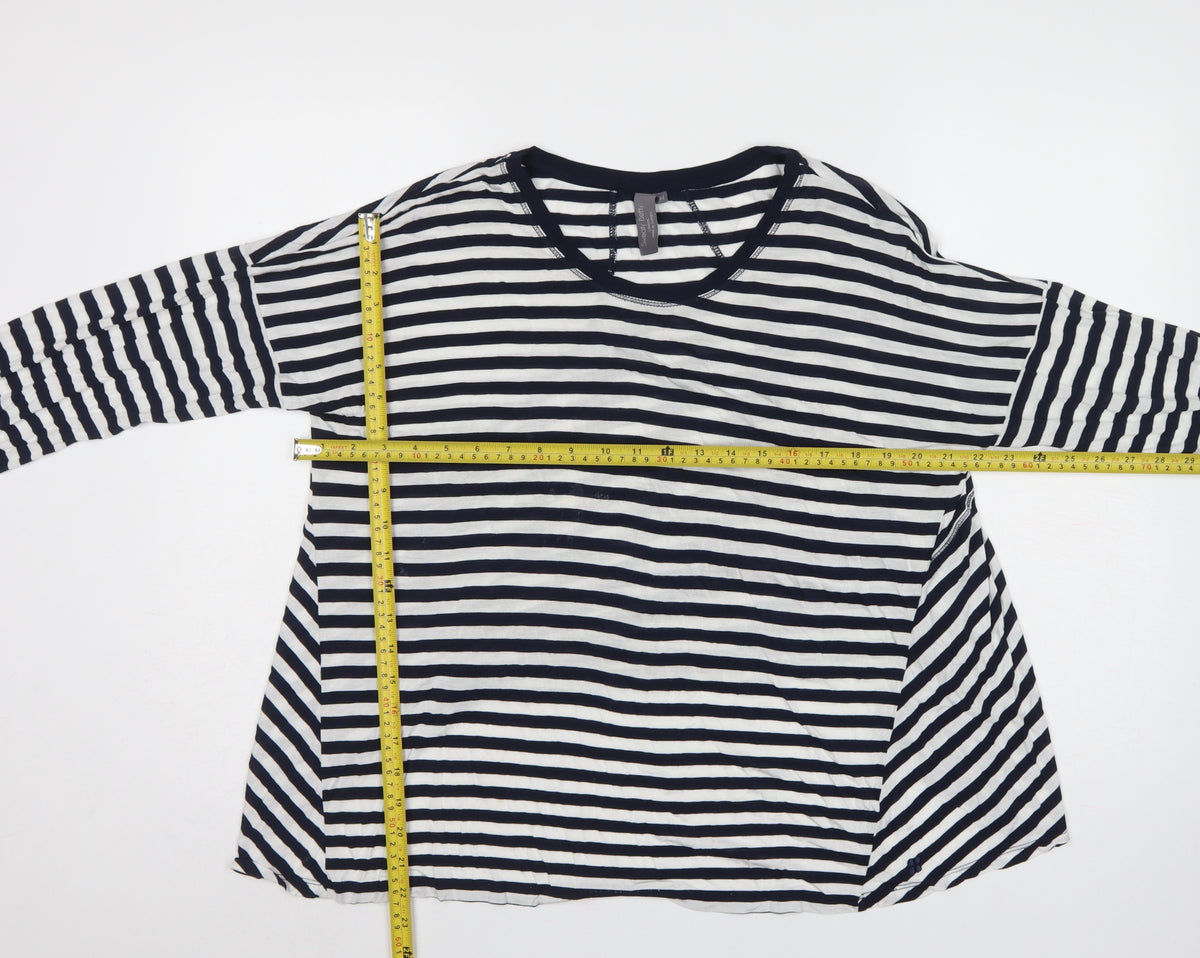 Sweaty Betty Women Multicoloured M Striped Long Sleeve Basic T-Shirt