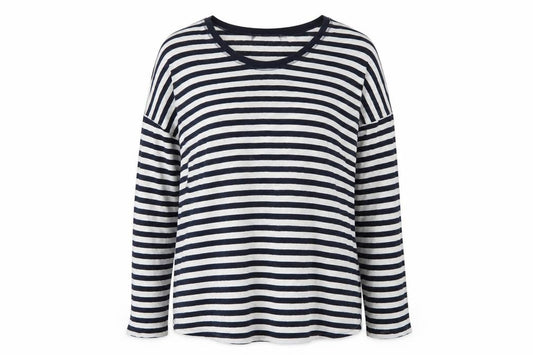 Sweaty Betty Women Multicoloured M Striped Long Sleeve Basic T-Shirt