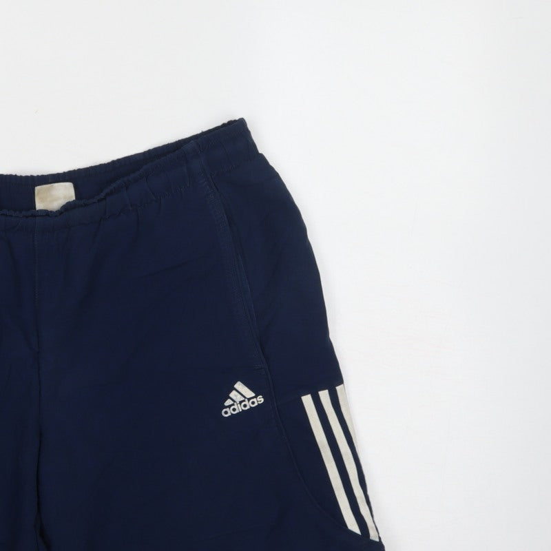 Adidas Men Blue M Athletic Training Shorts 3 Stripe Pockets