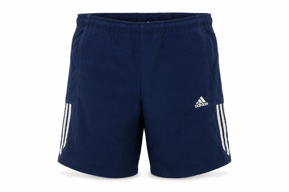 Adidas Men Blue M Athletic Training Shorts 3 Stripe Pockets