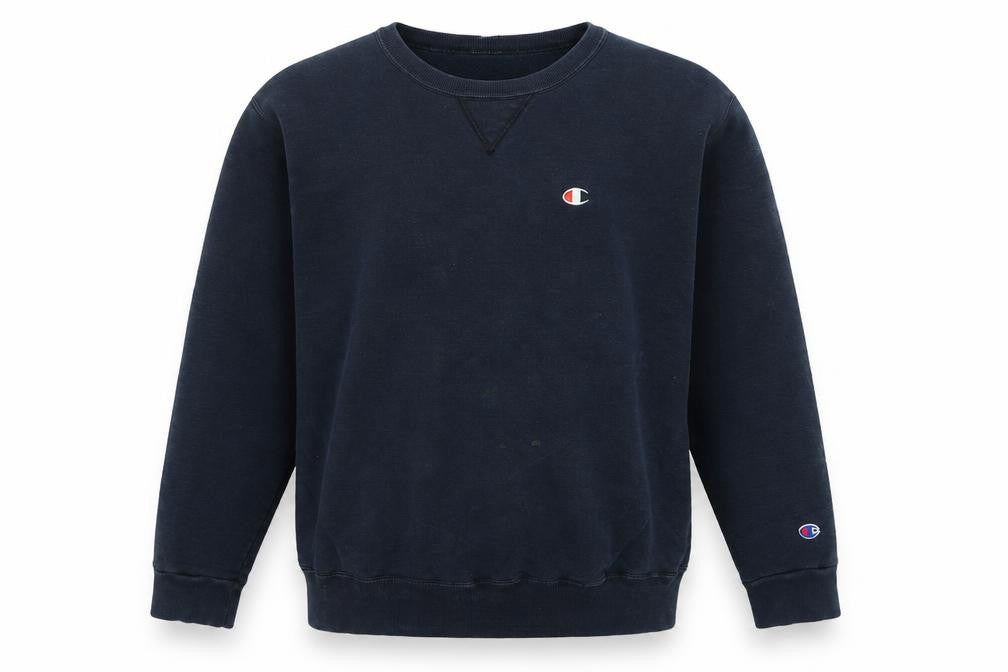 Champion Men’s Blue XL Logo Crew Neck Pullover Sweatshirt Vintage